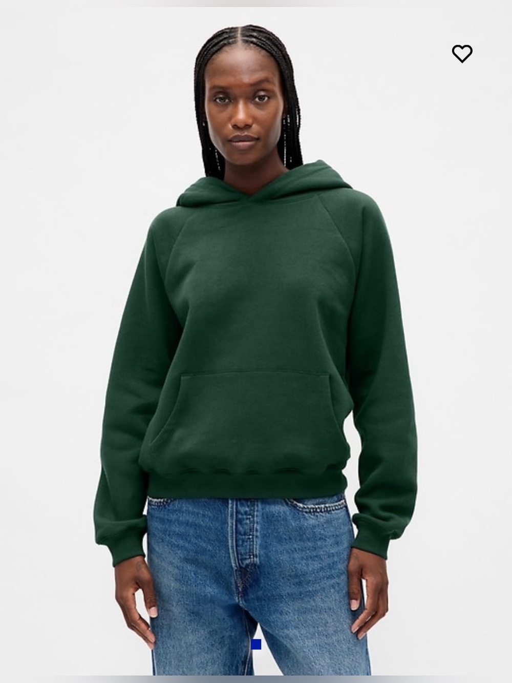GAP VintageSoft Hoodie XXL in Deep Hunter Green
